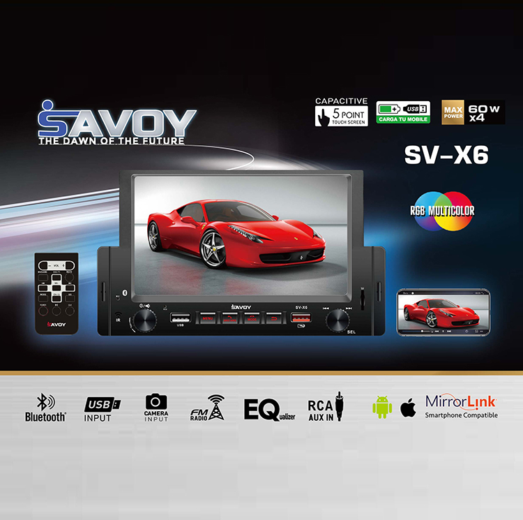 پخش کننده خودرو تصویری ساووی مدل SV-X6